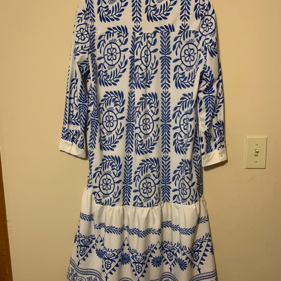 Goodnight Macaroon Mon Blue White Shirt Dress - Picture 10 of 13